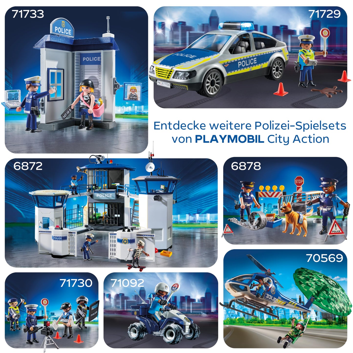 PLAYMOBIL City Action 6872 Polizei-Kommandozentrale mit Gefängnis, für Kinder von 4-10 Jahren