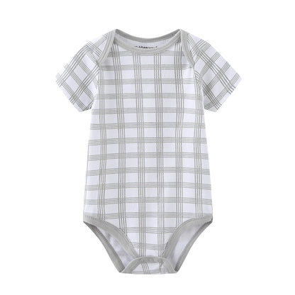 Kiddiezoom Baby-Body, Hose, Kleinkinder, Einteiler, Kleidung, Set, Outfits, für Jungen und Mädchen, Baumwollkappen, Kratzfäustlinge
