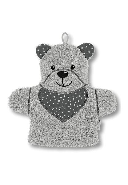 Sterntaler Spiel-Waschhandschuh Bär Ben, Größe: 22 x 24 cm, Mittelgrün