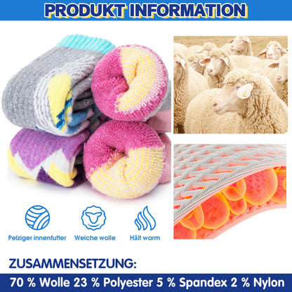 Kinder Merino Wolle Ski Socken Jungen Mädchen Thermal Dicke Warme Winter Gemütliche Knie Hohe Socken für Skifahren Snowboarden 3 Paare