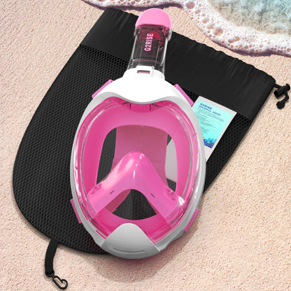 G2RISE® Schnorchelmaske Kinder, tauchermaske vollgesichtsmaske, CO2-sichere, Anti-Beschlag und Trockenoberteil Schnorchel Vollmaske