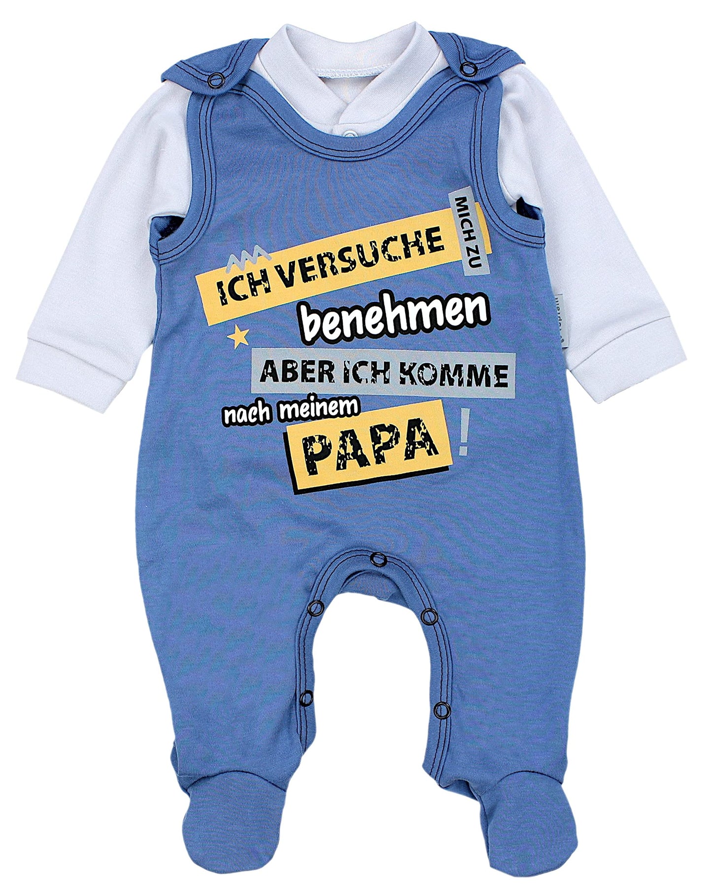 TupTam Unisex Baby Strampler Set Spruch Mamas & Papas Schatz
