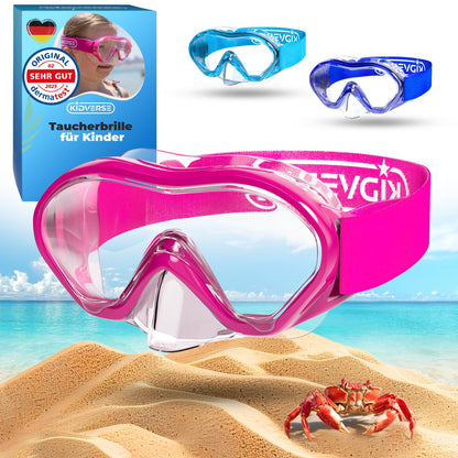 KIDVERSE Schnorchelset Kinder - Taucherbrille mit Schnorchel - Panorama Taucherbrille mit Nase - Kindertaucherbrille Alternative Schnorchelmaske