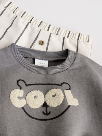Next Baby Jungen Baby Jogginghose und Sweatshirt im Set