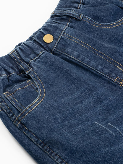 YoungSoul Jungen Jeanshosen - Jeans mit Abschürfungen - Kinder Hose mit elastischem Bund Gr. 128-176