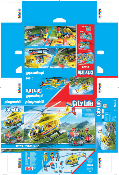 PLAYMOBIL | City Life | Rettungshelikopter | Spielzeug für Kinder ab 4 Jahren | 71203
