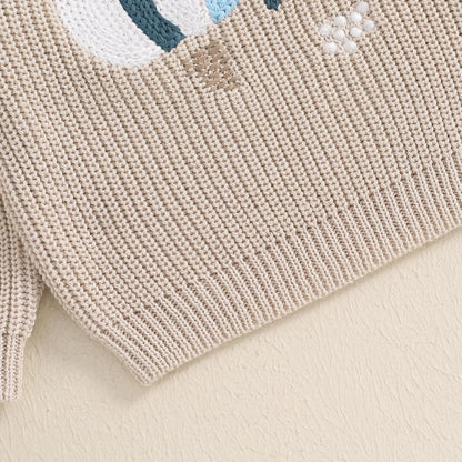 L&ieserram Baby Mädchen Jungen 1. Geburtstag Gestrickt Pullover Jumper Langarm Strickpullover Pulli Kleinkinder Kleidung Outfit Knitted Sweater 1 Jahr