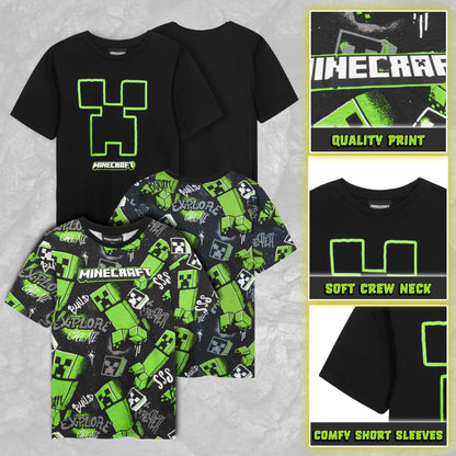 Get Trend T-Shirts für Jungen Teenager Einzeln oder im 2er Pack Weich Tshirt Kurzarm Gamer T Shirt Kinder Geschenk