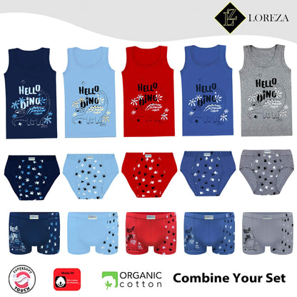 LOREZA ® 10 Pack Jungen Slips aus Baumwolle Unterhosen Größe 92-158
