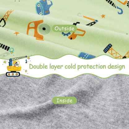 Kinder Beanie Mütze & Loop Schal Set, 95% Baumwolle Mütze Schal Set Mädchen Jungen 2-8 Jahren, Schlauchschal Warme Wintermütze Strickmützen für Herbst Winter Frühling