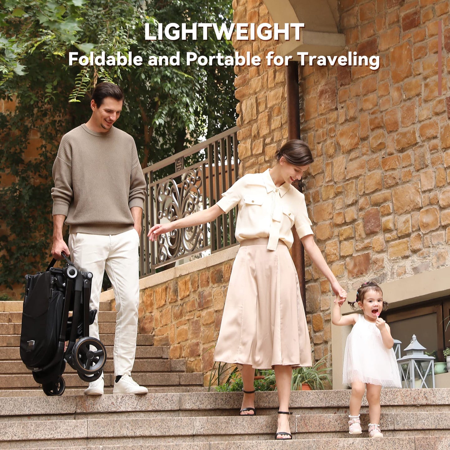 ELITTLE EMU Gegen Fahrtrichtung Buggy Kinderwagen Faltbar kompakter Baby Buggy Schwarz Wendesitz Kinderwagen mit Liegefunktion für Klein von 0 bis 3 Jahre (0-25 kg)