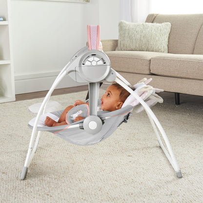 Ingenuity, tragbare Babyschaukel, Cuddle lamp - mit Melodien, Zeit- und Schaukeleinstellung