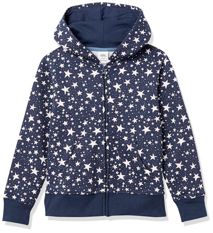 Essentials Girls' Fleece Zip-Up Hoodie 