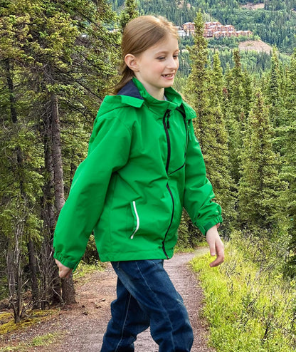 YoungSoul Children's Waterproof Rain Jacket with Removable Hood