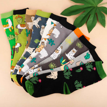 Belloxis Women's Socks 39-42 Horse Girls Gift Knee Socks Women's Rider Cotton Socks