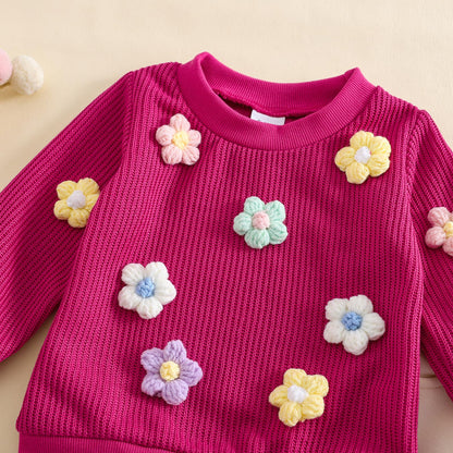 Baby Mädchen Kleidung Langarm Top + Hose Zweiteiler Neugeborene Herbst Winter Babykleidung Set Kleinkind Bekleidungssets für 6 Monate-4 Jahre