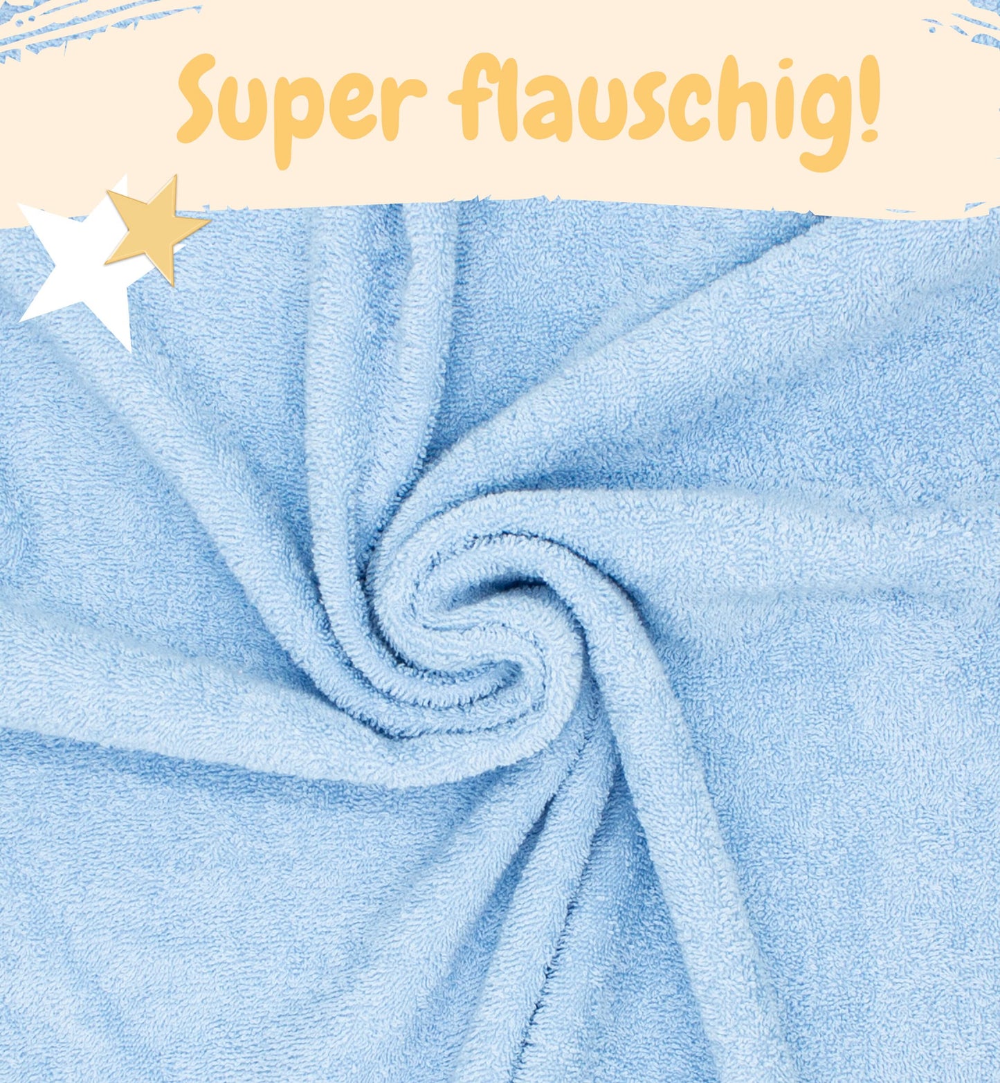 Babykajo Baby-Kapuzenhandtuch-Set mit 2 Waschlappen, Öko-Tex Standard 100 zertifiziert, weiches Frottee-Babyhandtuch mit Kapuze, 80 x 80 cm