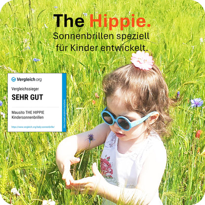Mausito Sonnenbrille Kinder 6-24 Monate & 2-5 Jahre | VERGLEICHSSIEGER Kindersonnenbrille 100% UV-Schutz | BIEGSAM | Schadstofffreie Kindersonnenbrillen mit Band | Europäisches Design für Kinder