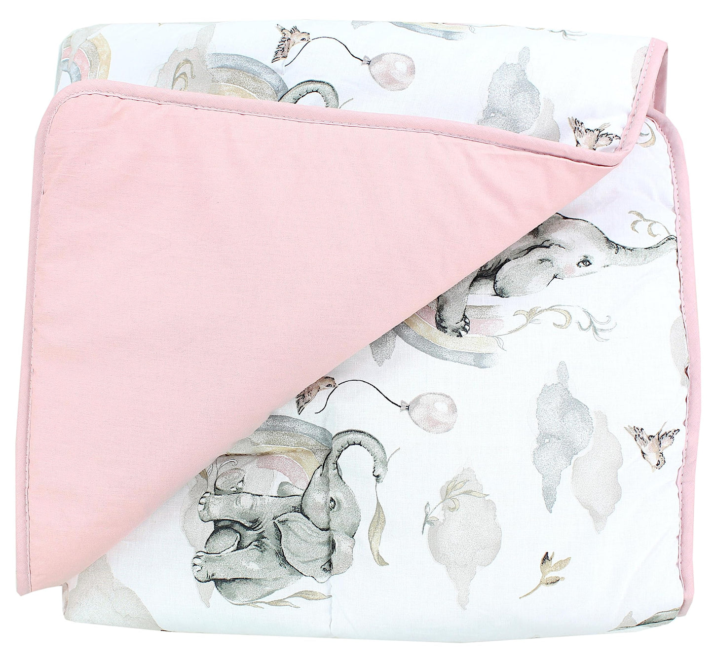 TupTam Krabbeldecke für Baby 120x120 cm - Gepolsterte Spieldecke Baby Baumwolle, XXL, OEKO-TEX, Weich & Hautfreundlich, Farbe: Wald/Beige