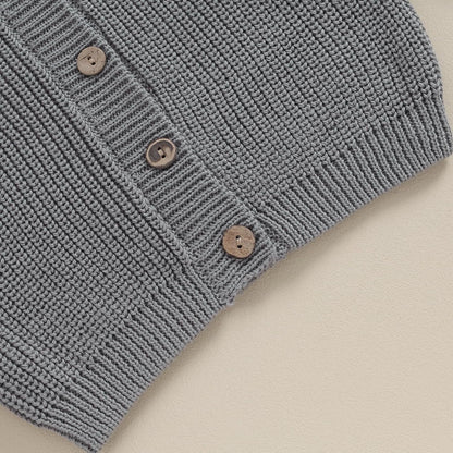 FOMOYUU Strickjacke für Kleinkinder und Neugeborene, Mädchen, langärmelig, Knopfleiste, Sweatshirt, Jacke, Herbst-Outfits
