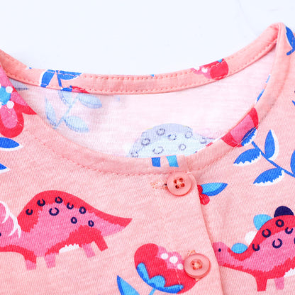 JinBei Mädchen Kleid Baumwolle Rundhals Rüschen Ärmellos Lässige Einhorn Cartoon-Applikationen Blau/Weiße Gestreift Kleidung Kinder Sommer Party Festliches Prinzessin A-Linie Kleider Gr. 98-128
