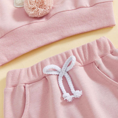 Geagodelia Baby Jungen Mädchen Ostern Outfit Kleidung Osterhase Babykleidung Set Sweatshirt Langarmshirt + Hose Neugeborene Kleinkinder Weiche Babyset My First Easter