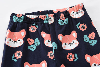 EULLA Children's Pyjamas Girls Long Sleeve Winter Pyjama Set Cotton Mermaid Unicorn Princess Cat Dino Two Piece Sleepwear 92 98 104 110 116 122