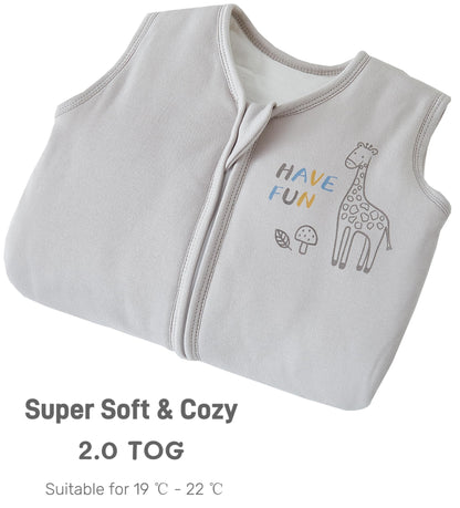 Chilsuessy Baby Sleeping Bag, 2.5 Tog, Winter Baby Sleeping Bag, Cotton, All-Year Sleeping Bag, Newborn Winter Sleeping Bag, 2.5 Tog/Lion Forest, 67 cm/0-6 Months