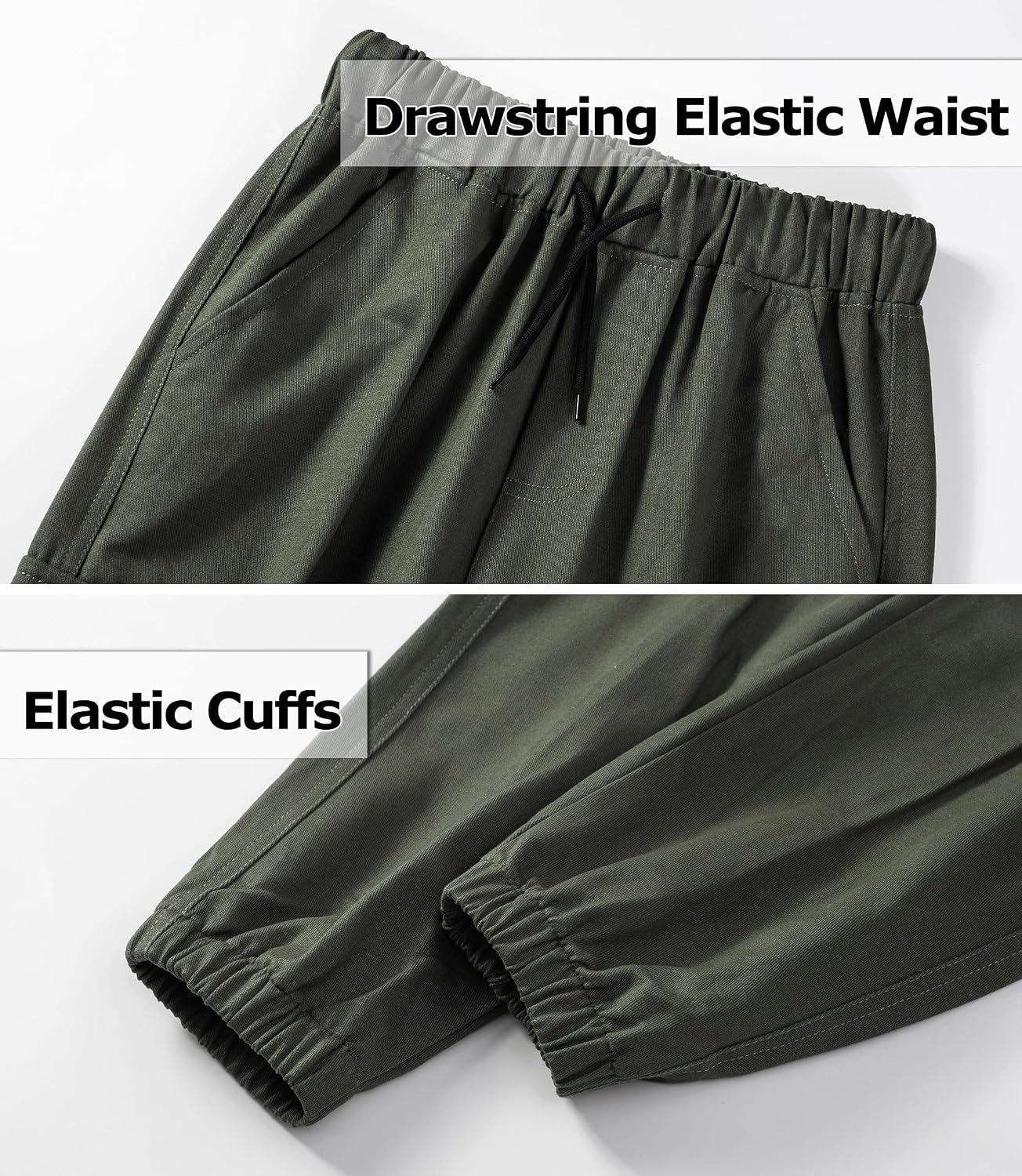 LAUSONS Pants for Boys Cargo Pants Children's Pants Cargo Jogging Pants Leisure Pants with Elastic Band 