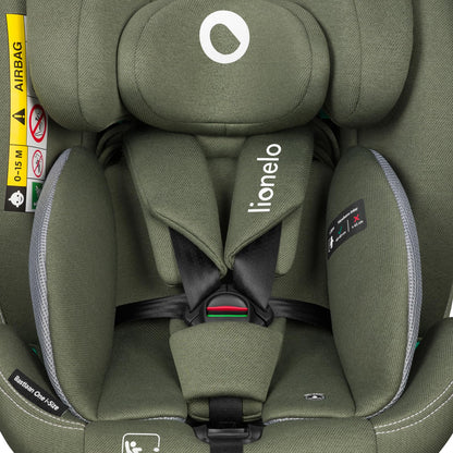 LIONELO Bastiaan i-Size One 360o drehbarer Autositz für Kinder von 40-150 cm, Montage in Fahrtrichtung und entgegen der Fahrtrichtung möglich, ISOFIX Pas TopTether Einstellbare Rückenlehne