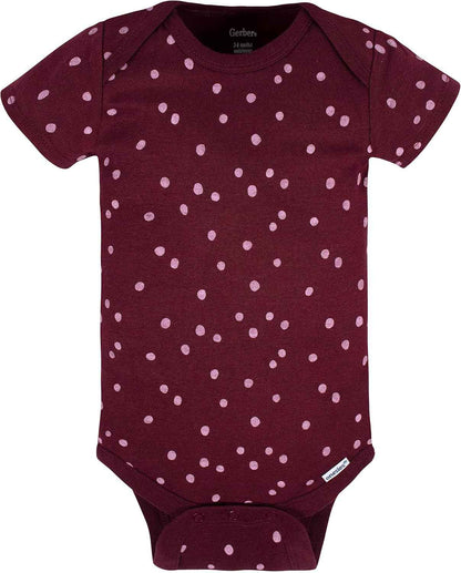 Baby-Mädchen 8er-Pack kurzärmlige Onesies-Bodys, Lavendelgarten, Neugeboren