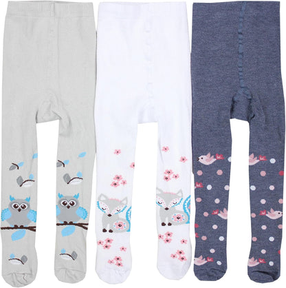 TupTam, Girls' Knitted Tights, Colourful Pattern, Pack of 6