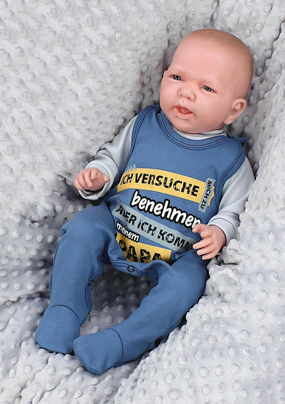 TupTam Unisex Baby Strampler Set Spruch Mamas & Papas Schatz