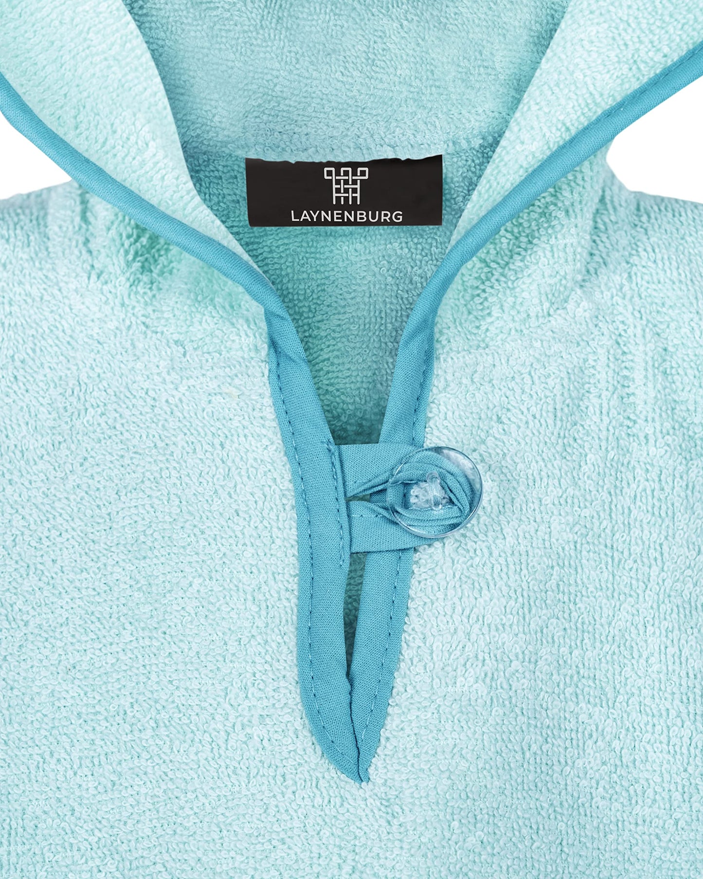 LAYNENBURG Premium Badeponcho Kinder mit Kapuze - 100% Baumwolle - OEKO TEX - Baby Jungen Mädchen Handtuch Poncho Frottee