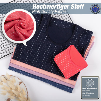 LOREZA ® 5 Mädchen Baumwolle Unterhemden Tank Top Kinder - Gr. 92-170