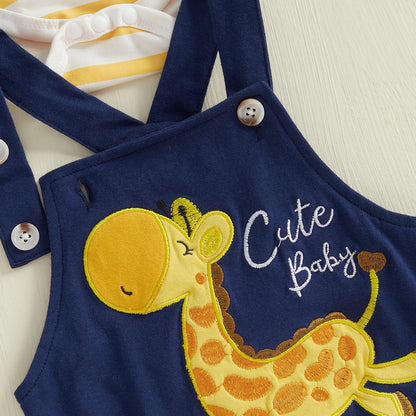 Baby Jungen Kleidung Strampler Latzhose Set Kleidung Sets für Jungen Baby Set Neugeborenes Geschenk