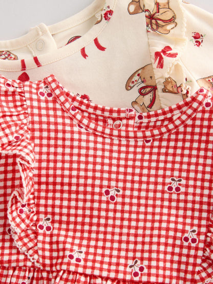 NEXT Baby Mädchen Jersey-Kleid, 2er-Pack