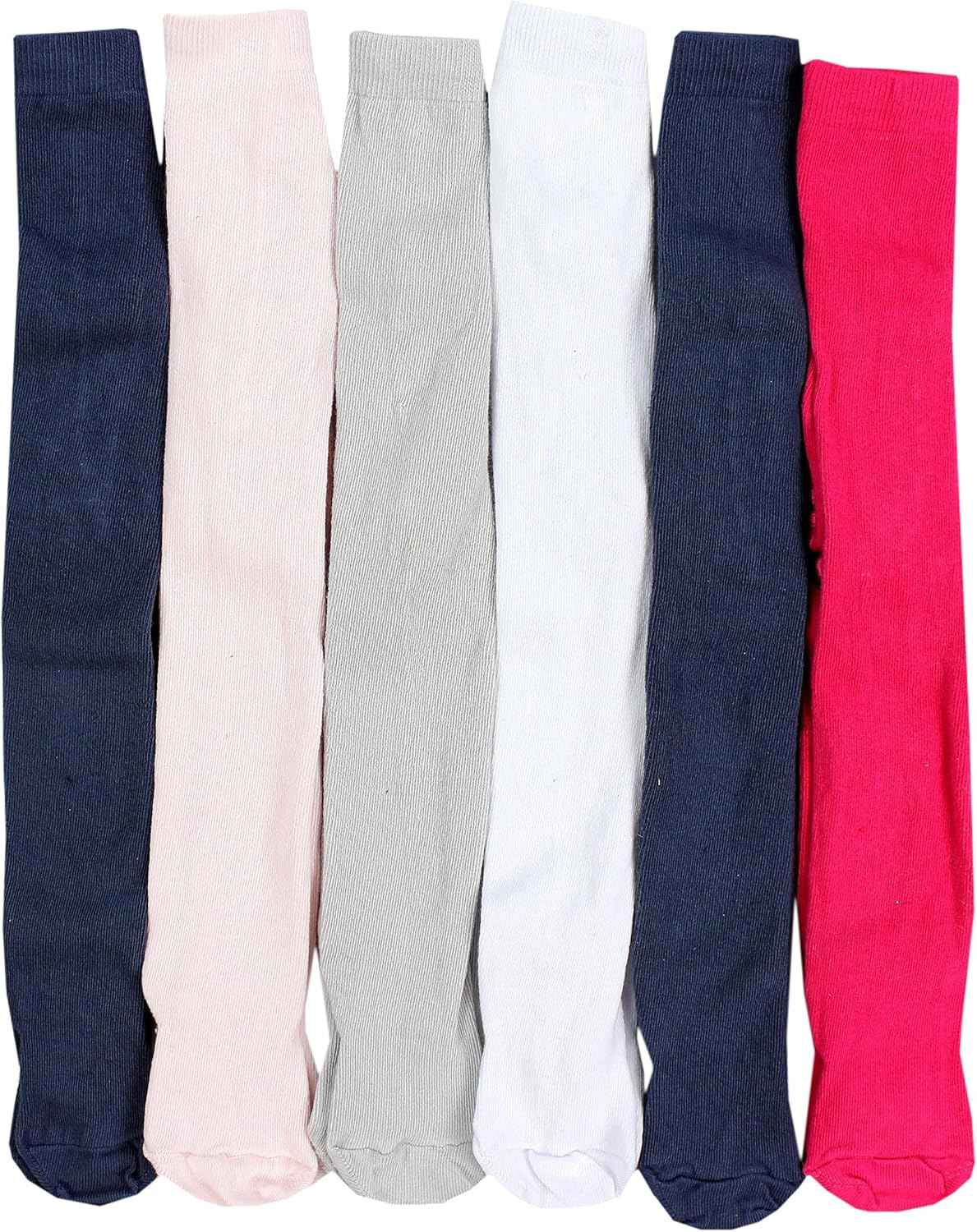 TupTam, Girls' Knitted Tights, Colourful Pattern, Pack of 6