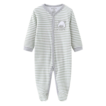 Kiddiezoom Baby-Jungen Mädchen Schlafstrampler, 3er Pack