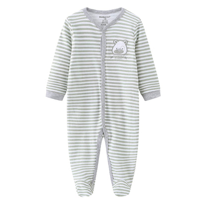 Kiddiezoom Baby-Jungen Mädchen Schlafstrampler, 3er Pack