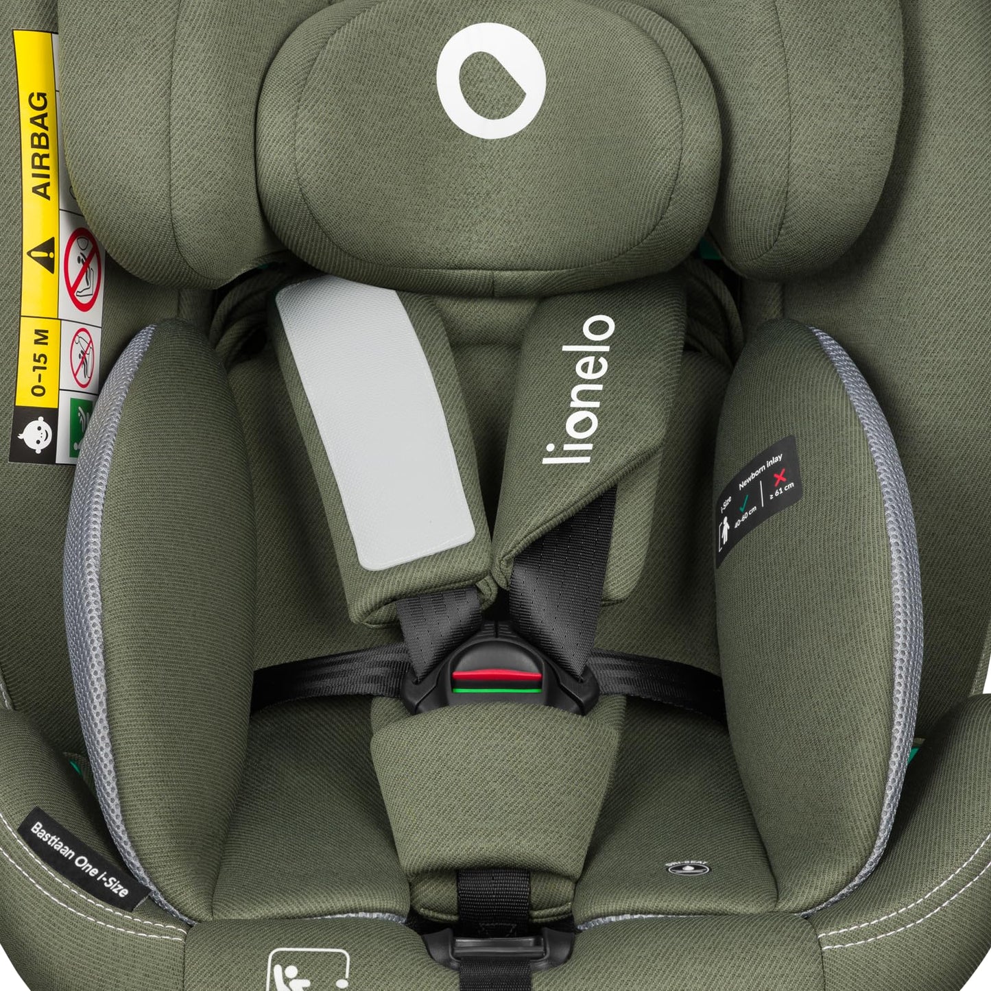 LIONELO Bastiaan i-Size One 360o drehbarer Autositz für Kinder von 40-150 cm, Montage in Fahrtrichtung und entgegen der Fahrtrichtung möglich, ISOFIX Pas TopTether Einstellbare Rückenlehne