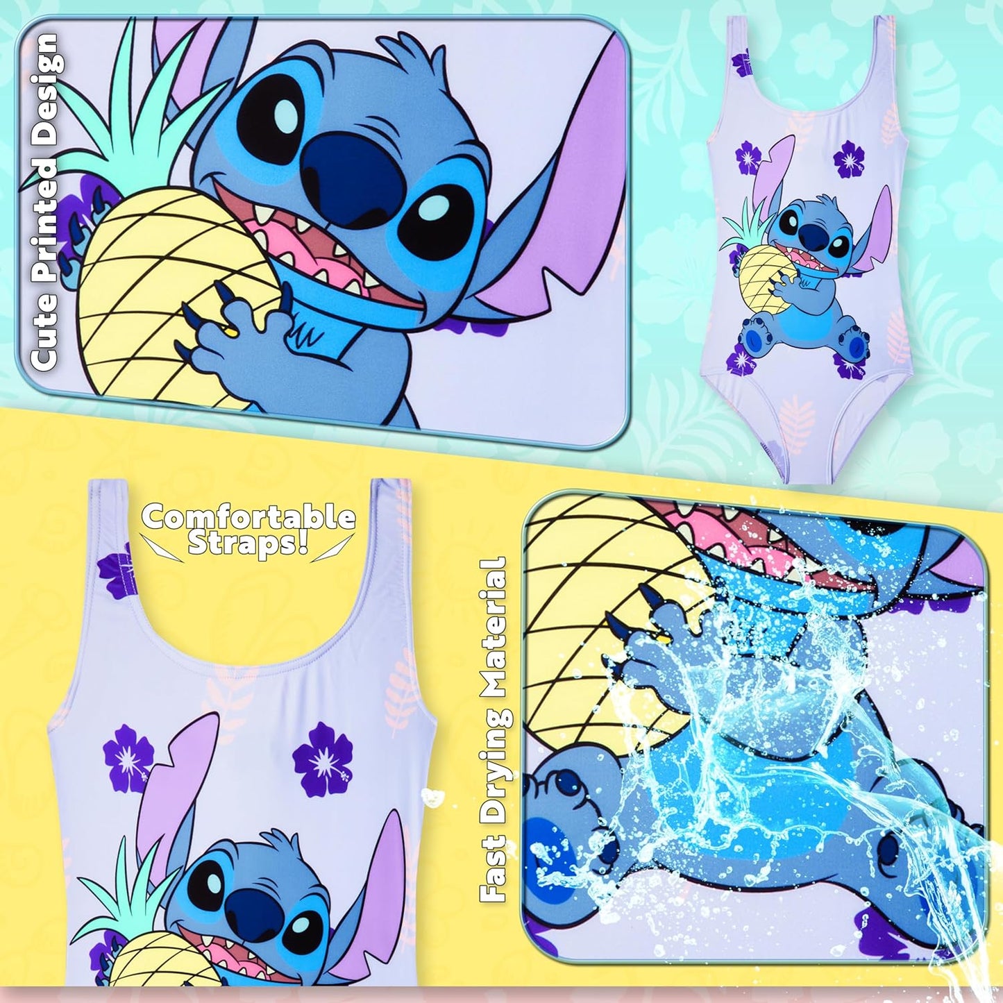 Disney Mädchen einteiliger Badeanzug, Bademode, Geschenke für Mädchen