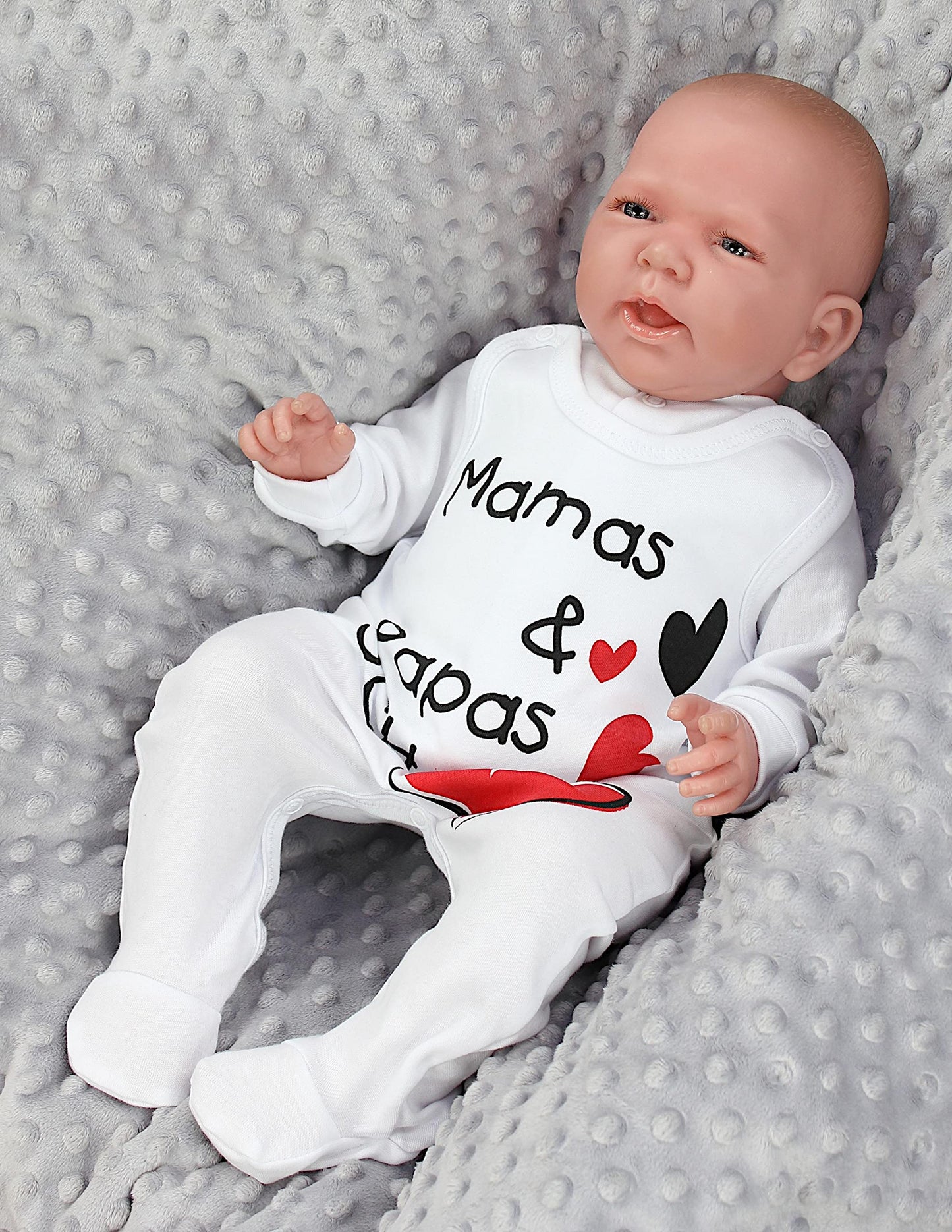 TupTam Unisex Baby Strampler Set Spruch Mamas & Papas Schatz