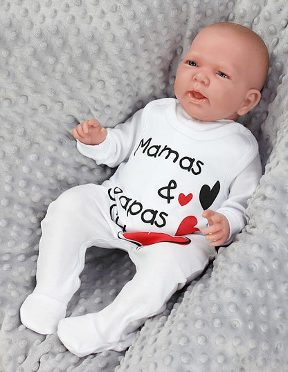 TupTam Unisex Baby Strampler Set Spruch Mamas & Papas Schatz
