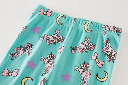 LOLPIP Mädchen Pyjamas 100% Baumwolle Schlafanzug für Kinder Schlafkleidung Langarm 4 Stück Set 1-12 Jahre