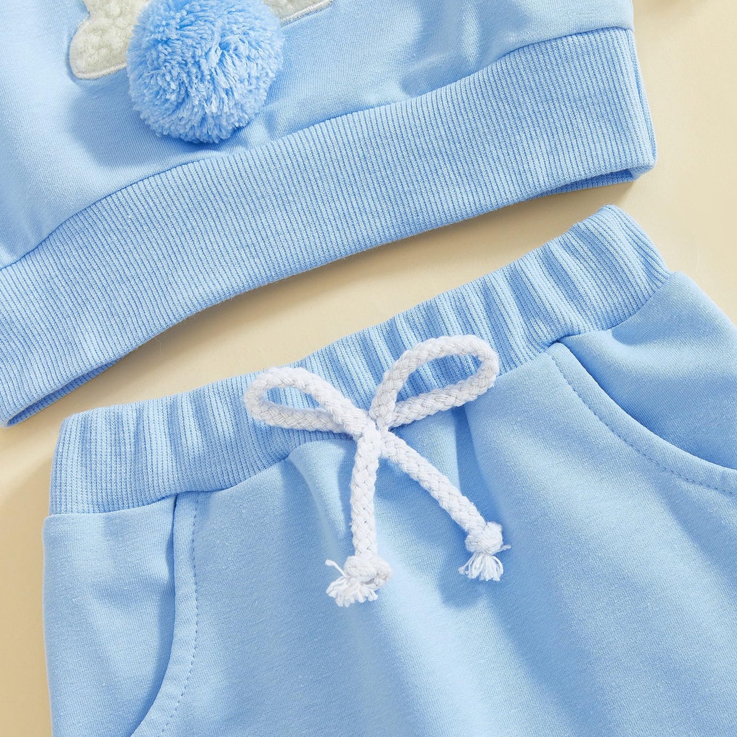 Geagodelia Baby Jungen Mädchen Ostern Outfit Kleidung Osterhase Babykleidung Set Sweatshirt Langarmshirt + Hose Neugeborene Kleinkinder Weiche Babyset My First Easter