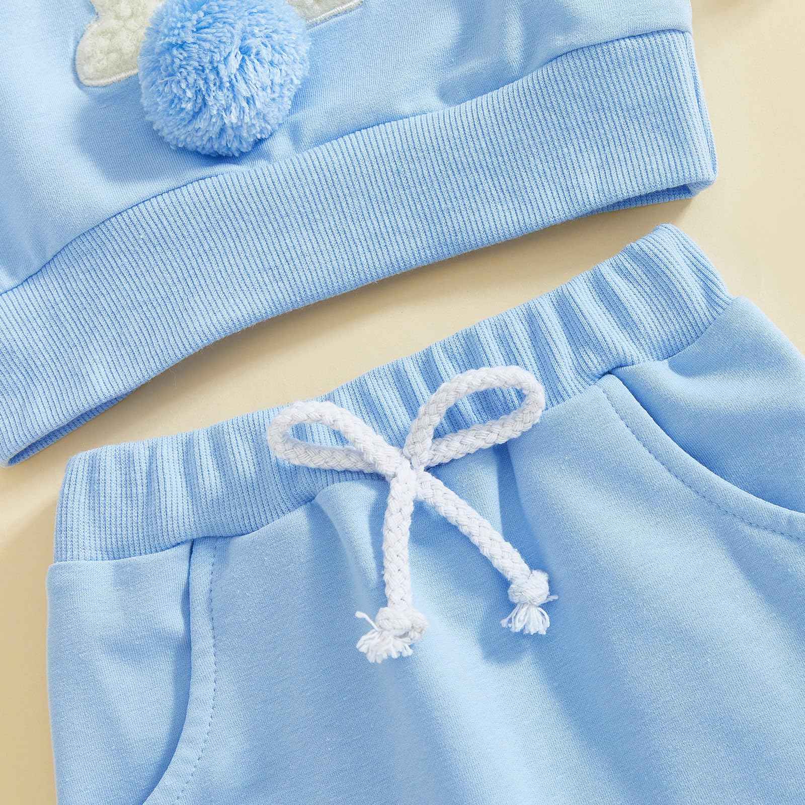 Geagodelia Baby Jungen Mädchen Ostern Outfit Kleidung Osterhase Babykleidung Set Sweatshirt Langarmshirt + Hose Neugeborene Kleinkinder Weiche Babyset My First Easter