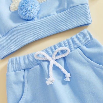 Geagodelia Baby Jungen Mädchen Ostern Outfit Kleidung Osterhase Babykleidung Set Sweatshirt Langarmshirt + Hose Neugeborene Kleinkinder Weiche Babyset My First Easter