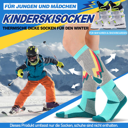 Kinder Merino Wolle Ski Socken Jungen Mädchen Thermal Dicke Warme Winter Gemütliche Knie Hohe Socken für Skifahren Snowboarden 3 Paare