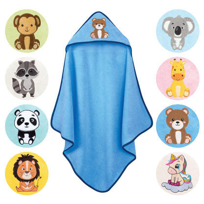 LAYNENBURG Premium Kapuzenhandtuch Baby - Badehandtuch aus 100% Baumwolle - Oeko TEX - Handtuch mit Kapuze für Neugeborene & Kinder - Badetuch, Babyhandtuch Mädchen, Jungen (Waschbär 80 x 80cm)